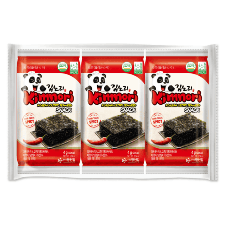 Kimnori Seasoned Seaweed Spicy (PACK) 12G (4G X 3) EXP : 03.12.23