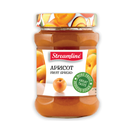 Streamline Apricot Reduced Sugar Jam 340G EXP : 26.05.23