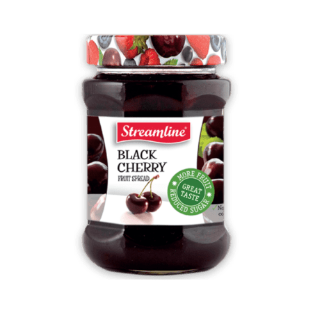 Streamline Black Cherry Reduced Sugar Jam 340G EXP : 14.04.23