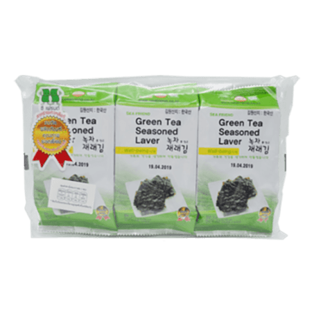 Sea Friend Green Tea Seasoned Laver (Pack) 15G (5G X 3) EXP : 12.01.24