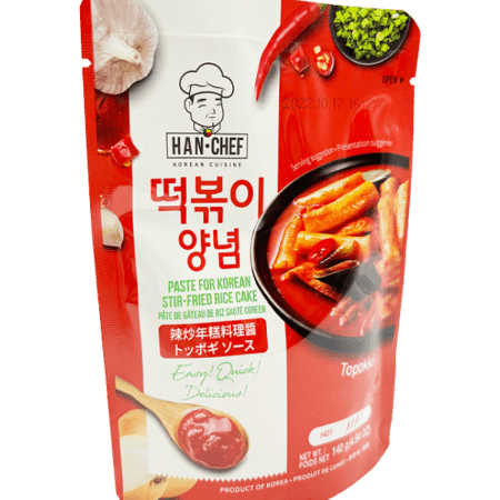 HAN CHEF KOREAN SPICY TOPOKKI (Spicy Stir Fried Rice Cake) ซอสสำหรับทำต็อกบ็อกกี 140g EXP : 17.05.23