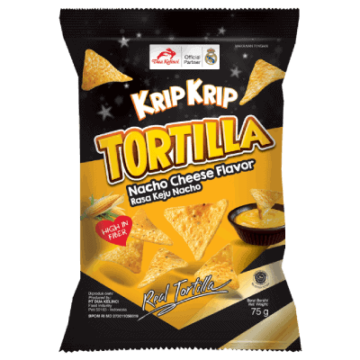 KRIP KRIP - TORTILLA CHIP Nacho Cheese Flavor 75g