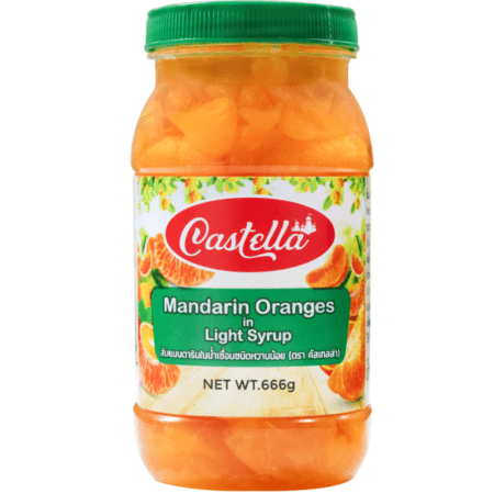 CASTELLA mandarin oranges in light syrup ส้มแมนดารินในน้ำเชื่อมชนิดหวานน้อย 666g
